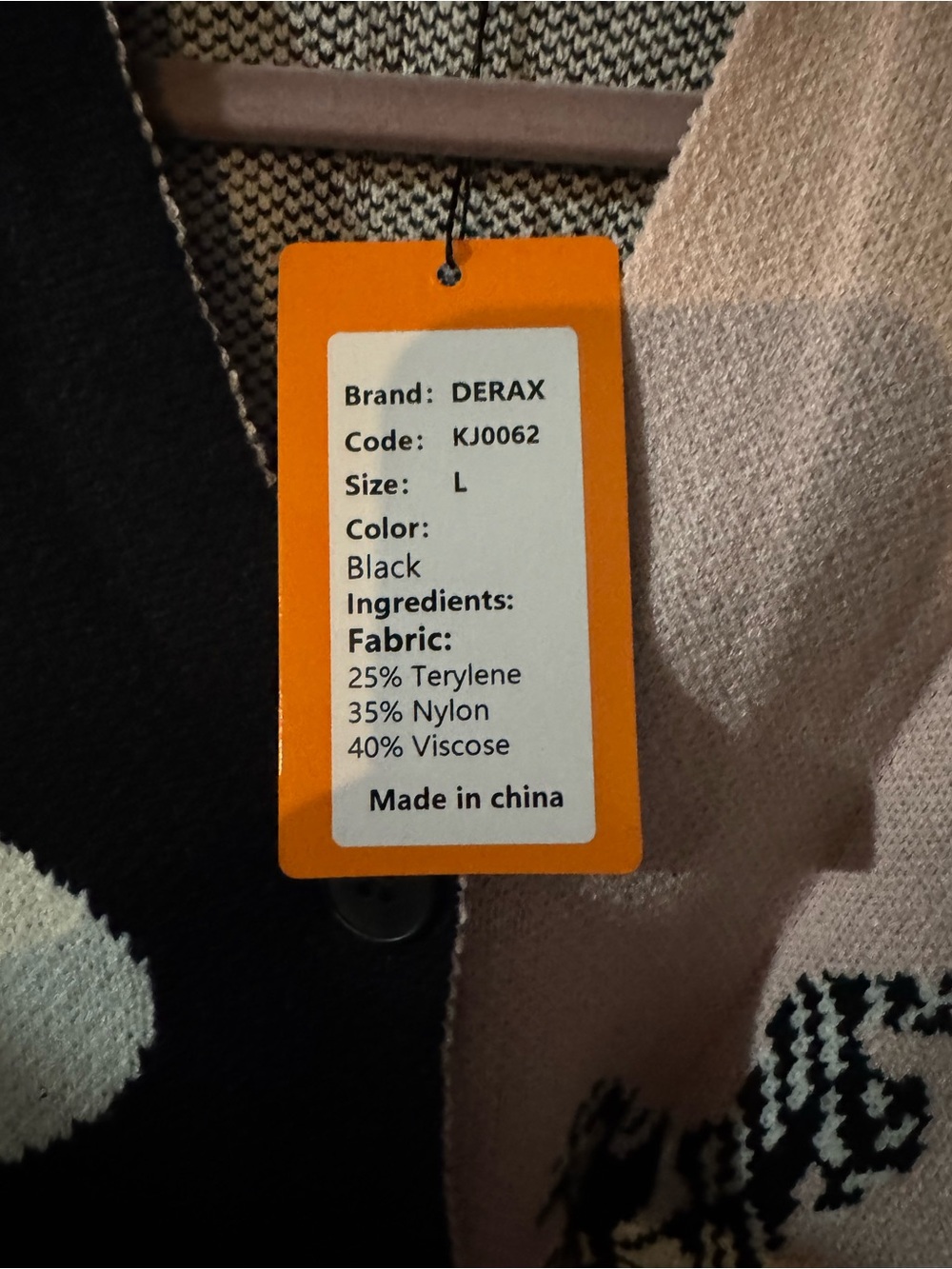 Derax Oversized Cardigan distinct leopard spots & Leopards Light Pink & Black - Picture 4 of 6